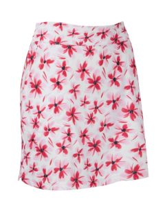 Floral Print Knit Skort, Rot