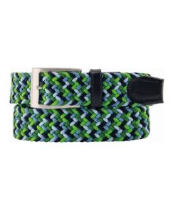 Gürtel Multicolor Braided, Grün-Blau, Herren