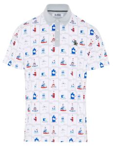 Pete's Flash Cards Print Golf Polo
