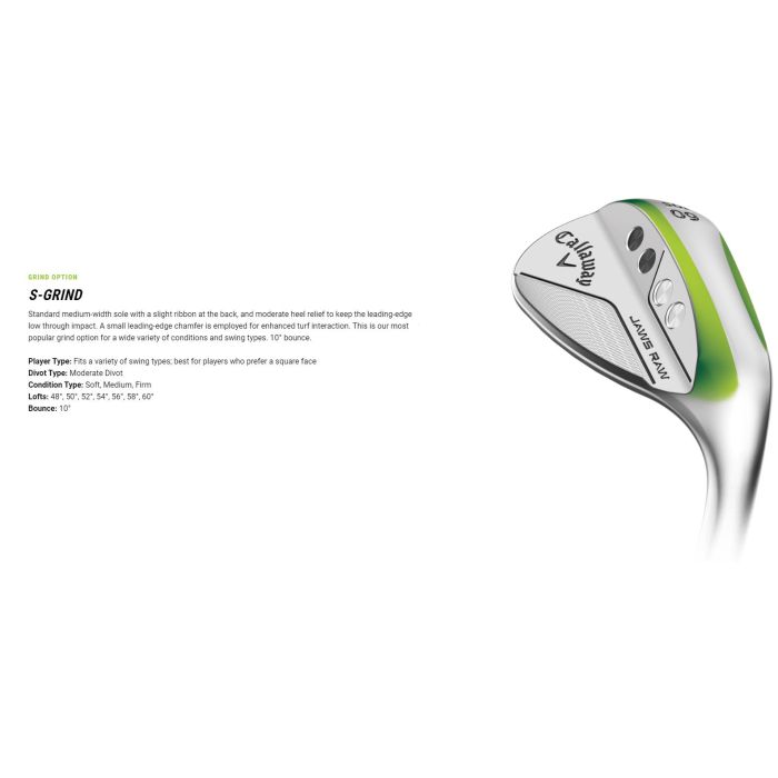 Jaws Raw Full Toe Chrome Wedges | Callaway Golf